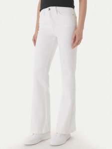 DKNY Jeansy DJ4M4005 Biały Flare Fit. Białe jeansy DKNY, bez wzorów, z bawełny. Za 439,99 zł.