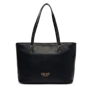 Torebka Liu Jo. Czarne shopper bag Liu Jo, bez wzorów, bez dodatków. Za 499,99 zł.