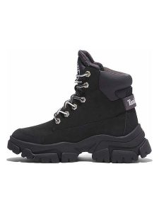 Timberland Skórzane botki "Adley Way" w kolorze czarnym rozmiar: 39. Czarne botki Timberland, bez wzorów, bez obcasa, bez zapięcia. Za 412,37 zł.