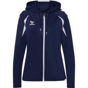 Damska bluza dresowa z kapturem Hummel Core 2.0. Białe bluzy Hummel, bez wzorów, z dresówki, z kapturem. Za 262,50 zł.