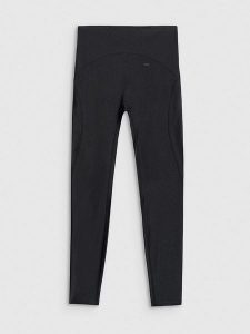 4F Legginsy sportowe w kolorze czarnym rozmiar: M. Czarne legginsy 4f, bez wzorów, z materiału, z podwyższonym stanem. Za 114,17 zł.