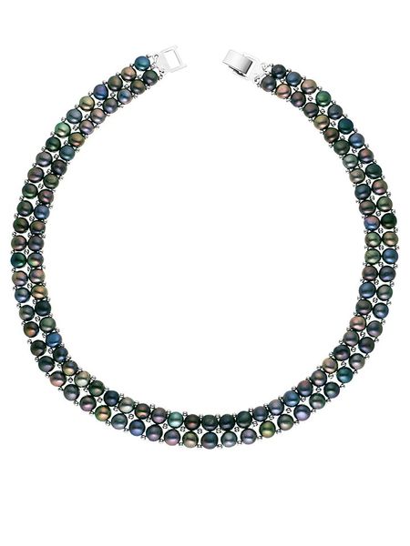 Pearline Naszyjnik perłowy w kolorze tahiti - dł. 40 cm rozmiar: onesize. Niebieskie naszyjniki Pearline, z perłą, srebrne. Za 396,88 zł.