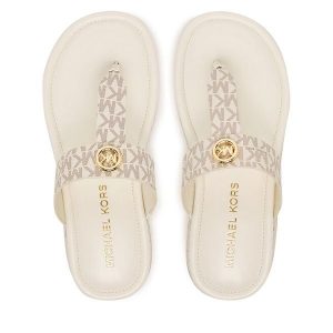 Japonki MICHAEL Michael Kors. Białe klapki MICHAEL Michael Kors, bez wzorów, bez obcasa. Za 479,99 zł.