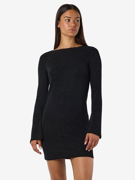 Noisy may Sukienka w kolorze srebrno-czarnym rozmiar: S. Czarne sukienki Noisy may, s, bez wzorów, bez kołnierzyka, bez ramiączek, mini. Za 91,77 zł.