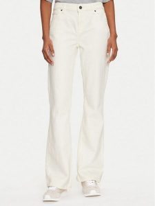 Guess Jeans Jeansy W5GA1S D5M62 Biały Bootcut Fit. Białe jeansy Guess Jeans, z aplikacjami, z bawełny. Za 309,99 zł.