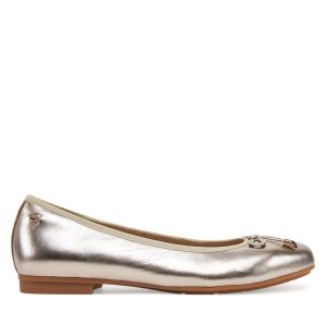 Baleriny Tamaris. Żółte balerinki Tamaris, bez wzorów, bez obcasa, bez zapięcia. Za 219,99 zł.