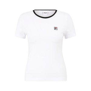 Slim fit T-shirt damski Fila Lectoure. Białe t-shirty Fila, bez wzorów, bez kołnierzyka, bez ramiączek. W wyprzedaży za 122,00 zł.
