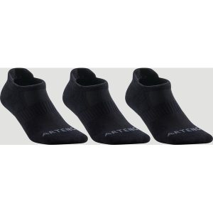 Skarpety sportowe tenis DECATHLON RS500 Lowedge niskie 3 pary. Czarne skarpetki ARTENGO, bez wzorów, z bawełny. Za 39,99 zł.