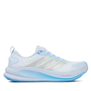 Buty do biegania adidas. Niebieskie buty sportowe ADIDAS, bez wzorów, bez zapięcia, do biegania. Za 399,99 zł.