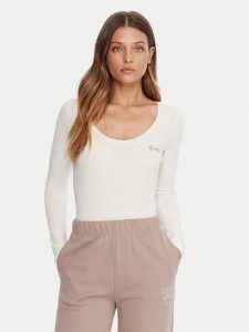 Guess Body V5BP09 KCBF1 Écru Slim Fit. Body i gorsety Guess, z aplikacjami, z bawełny. Za 169,99 zł.