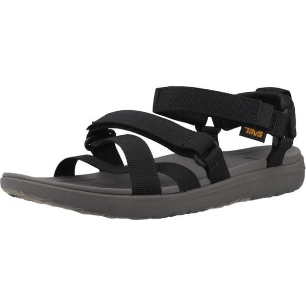 Sandały TEVA W SANBORN MIA Czarny. Czarne sandały Teva, bez wzorów, z tkaniny, bez obcasa, bez zapięcia. Za 265,99 zł.
