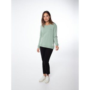Bluza damska Protest NXGCAMELLE sweatshirt. Zielone bluzy Protest, bez wzorów, bez kaptura. W wyprzedaży za 135,00 zł.