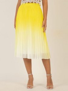 APART Spódnica plisowana w kolorze żółtym rozmiar: 44. Żółte spódnice Apart, na co dzień, bez wzorów, midi. Za 252,99 zł.