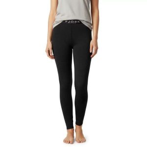 Damskie legginsy termoaktywne ze 100% wełny merynosów - Bjork 210. Czarne legginsy FJORK MERINO, bez wzorów, z materiału, z podwyższonym stanem, długie. Za 289,00 zł.