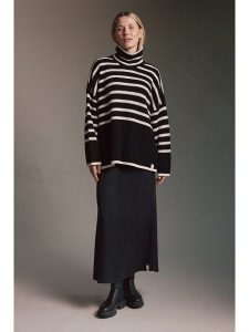 Cotton Candy Golf w kolorze czarno-kremowym rozmiar: XS/S. Czarne golfy Cotton Candy, s, bez wzorów, z bawełny, bez ramiączek. Za 195,77 zł.