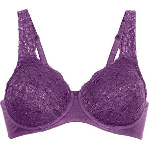 Biustonosz minimizer bonprix jagodowy. Biustonosze marki bonprix. Za 32,99 zł.