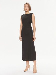 TWINSET Sukienka koktajlowa 241TE2057 Czarny Regular Fit. Czarne kombinezony Twinset, bez wzorów, z syntetyku, wizytowe, bez kołnierzyka, bez ramiączek. Za 519,99 zł.