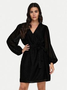 JDY Sukienka koktajlowa Roxy 15335628 Czarny Regular Fit. Czarne kombinezony JDY, xs, bez wzorów, z syntetyku, wizytowe, bez kołnierzyka, bez ramiączek. Za 129,99 zł.