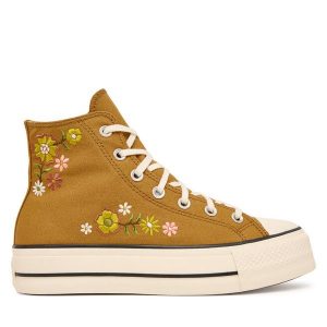 Trampki Converse. Brązowe trampki Converse, bez wzorów, bez zapięcia. Za 449,99 zł.