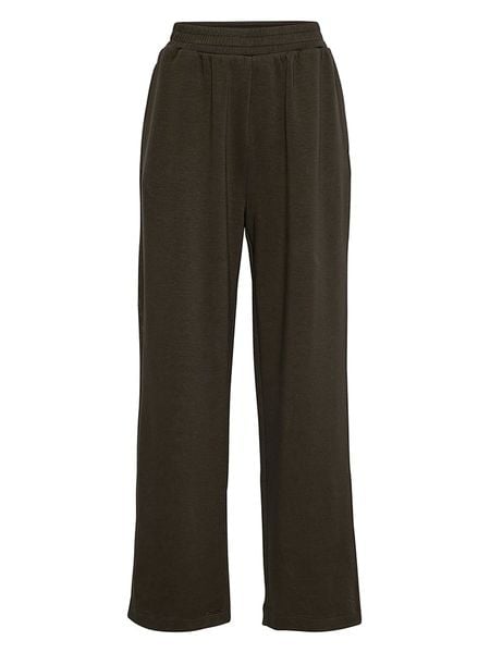 MOSS COPENHAGEN Spodnie w kolorze brązowym rozmiar: M/L. Brązowe spodnie z wysokim stanem Moss Copenhagen, bez wzorów, z materiału, z podwyższonym stanem. Za 145,26 zł.