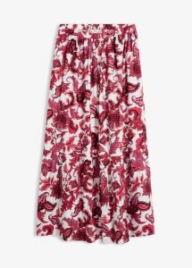 Spódnica maxi z lejącej mieszanki wiskozy. Zielone spódnice bonprix, na lato, bez wzorów, z wiskozy, maxi. Za 149,99 zł.
