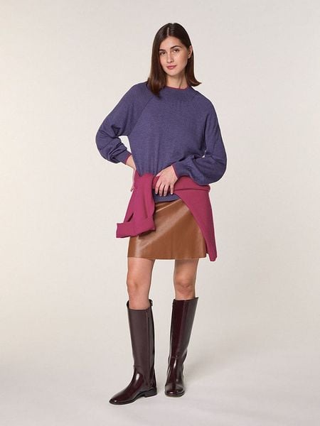 Rodier Wełniany sweter w kolorze fioletowym rozmiar: L. Różowe swetry oversize Rodier, l, bez wzorów, z wełny, bez ramiączek. Za 274,75 zł.