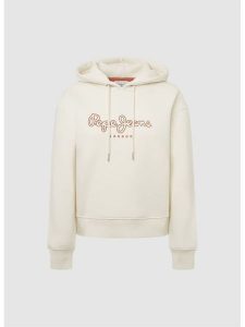 Pepe Jeans Bluza w kolorze kremowym rozmiar: L. Brązowe bluzy Pepe Jeans, l, bez wzorów, z bawełny, z kapturem. Za 149,31 zł.