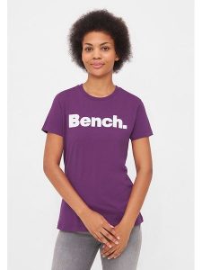 Bench Koszulka "Leora" w kolorze fioletowym rozmiar: 42. Różowe bluzki Bench, bez wzorów, z bawełny, bez kołnierzyka, bez ramiączek. Za 65,85 zł.
