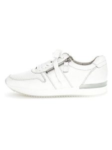 Gabor Skórzane sneakersy w kolorze białym rozmiar: 40,5. Białe trampki Gabor, bez wzorów, bez zapięcia. Za 214,70 zł.