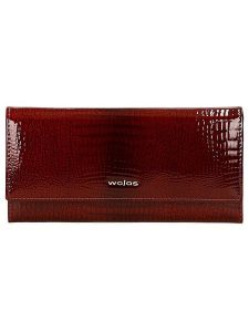 Wojas Skórzany portfel w kolorze bordowym - 19,5 x 10 x 3 cm rozmiar: onesize. Czerwone portfele Wojas, bez wzorów, z materiału. Za 184,02 zł.