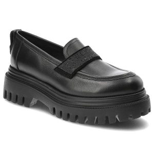 Czarne Półbuty Karino Eleganckie Skórzane Buty. Czarne półbuty Karino, bez wzorów, ze skóry, bez obcasa, bez zapięcia. Za 359,00 zł.