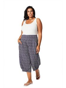 Aller Simplement Spodnie w kolorze granatowym rozmiar: 42/44. Niebieskie spodnie z wysokim stanem Aller Simplement, bez wzorów, z wiskozy, z podwyższonym stanem. Za 86,45 zł.