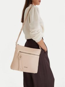 Lasocki Torebka CEO-LSK-X-006-09 Beżowy. Brązowe listonoszki Lasocki, bez wzorów, z materiału, bez dodatków. Za 149,99 zł.