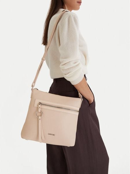 Lasocki Torebka CEO-LSK-X-006-09 Beżowy. Brązowe listonoszki Lasocki, bez wzorów, z materiału, bez dodatków. Za 149,99 zł.