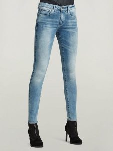 G-Star Dżinsy - Skinny fit - w kolorze błękitnym rozmiar: W30/L32. Niebieskie jeansy G-Star, z aplikacjami. Za 165,99 zł.