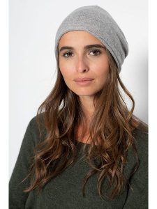Just Cashmere Kaszmirowa czapka "Lauren" w kolorze szarym rozmiar: onesize. Szare czapki Just Cashmere, bez wzorów, z kaszmiru. Za 121,99 zł.