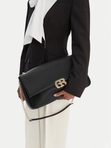 GINO ROSSI Torebka EO-LX10267 Czarny. Czarne torebki klasyczne Gino Rossi, bez wzorów, z materiału, bez dodatków. Za 329,99 zł.