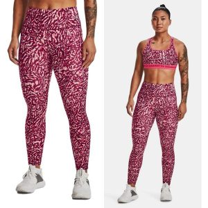 Legginsy treningowe damskie UNDER ARMOUR szybkoschnące termoaktywne. Czarne legginsy Under Armour, bez wzorów. Za 99,99 zł.