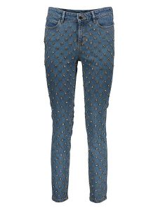 Guess Jeans Dżinsy - Slim fit - w kolorze niebieskim rozmiar: W24. Niebieskie jeansy Guess Jeans, z aplikacjami, z jeansu. Za 114,17 zł.