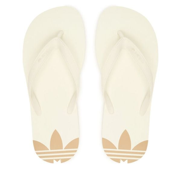 Japonki adidas. Białe klapki ADIDAS, bez wzorów, bez obcasa. Za 89,99 zł.