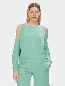 Liu Jo Bluza MA4385 F0873 Zielony Regular Fit. Zielone bluzy Liu Jo, s, bez wzorów, z bawełny, bez kaptura. Za 309,99 zł.