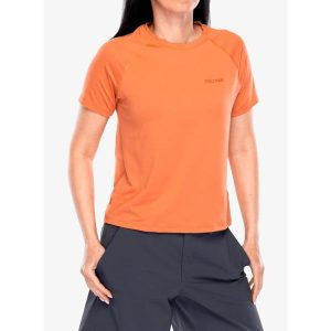 Koszulka szybkoschnąca damska Marmot Windridge. Czarne bluzki Marmot, s, bez wzorów, sportowe, bez kołnierzyka, bez ramiączek. Za 129,99 zł.