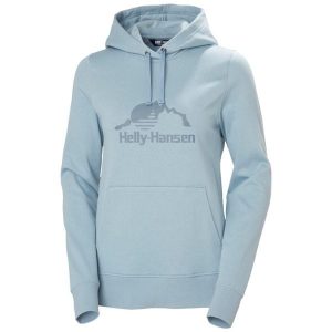Bluza z kapturem damska Helly Hansen Nord Graphic. Niebieskie bluzy Helly Hansen, bez wzorów, z kapturem. Za 372,00 zł.