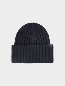 4F Czapka zimowa damska - czarna S. Czarne czapki 4f, bez wzorów, z elastanu, klasyczne. Za 69,99 zł.