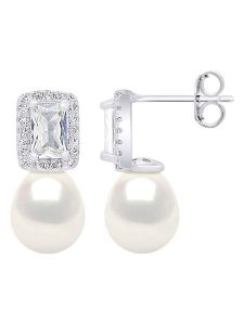 Pearl Addict Srebrne kolczyki-wkrętki z perłami rozmiar: onesize. Białe kolczyki Pearl Addict, z cyrkonią, srebrne. Za 252,99 zł.