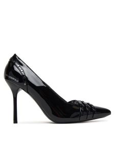 KARL LAGERFELD Szpilki Sarabande KL30927 Czarny. Czarne szpilki KARL LAGERFELD, bez wzorów, ze skóry, bez obcasa. Za 599,99 zł.