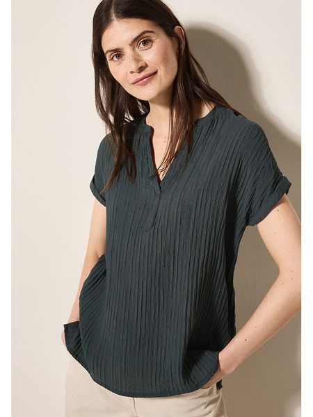 Cecil Bluzka w kolorze morskim rozmiar: S. Niebieskie bluzki Cecil, s, bez wzorów, bez kołnierzyka, bez ramiączek. Za 70,08 zł.