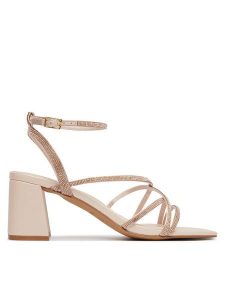 Aldo Sandały Esther 14296044 Beżowy. Brązowe sandały ALDO, bez wzorów, ze skóry, bez obcasa, na słupku, bez zapięcia. Za 359,99 zł.