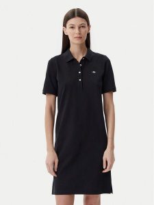 Gant Sukienka codzienna Shield 4201529 Czarny Regular Fit. Czarne kombinezony GANT, na co dzień, m, bez wzorów, z bawełny, bez kołnierzyka, bez ramiączek, proste. Za 269,99 zł.