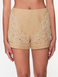 TWINSET Szorty materiałowe 231TT2382 Beżowy Regular Fit. Brązowe szorty Twinset, bez wzorów, z bawełny. Za 1 329,00 zł.